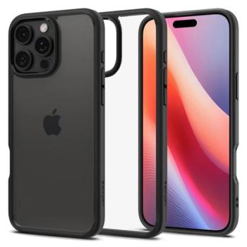 SPIGEN ULTRA HYBRID műanyag telefonvédő (ütésállóság, légpárnás keret) ÁTLÁTSZÓ/FEKETE Apple iPhone 16 Pro kép