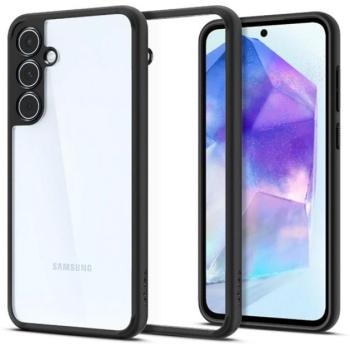SPIGEN ULTRA HYBRID műanyag telefonvédő (ütésállóság, légpárnás keret) ÁTLÁTSZÓ/FEKETE Galaxy A55 5G kép
