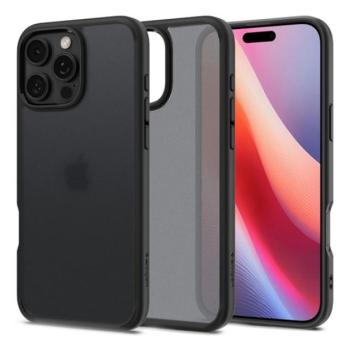SPIGEN ULTRA HYBRID műanyag telefonvédő (ütésállóság, légpárnás keret, matt) FEKETE/ÁTLÁTSZÓ Apple iPhone 16 Pro kép