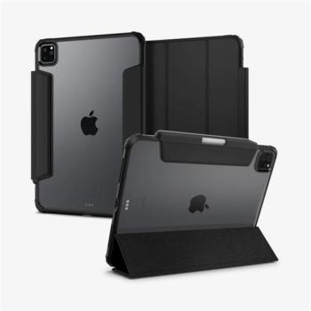 SPIGEN ULTRA HYBRID PRO tok álló, bőr hatású (FLIP, oldalra nyíló, TRIFOLD, asztali tartó, ceruza tartó) FEKETE Apple IPAD Pro 13 (2024) kép
