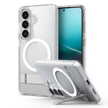 Spigen Ultra Hybrid S MagFit Samsung Galaxy S26 tok, MagSafe, Clear White, átlátszó-fehér kép