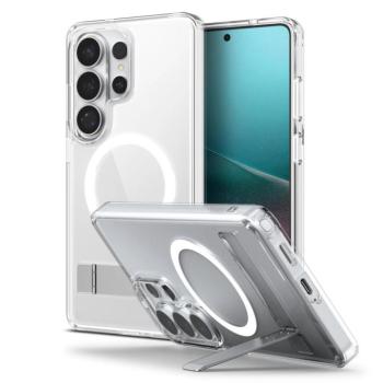 Spigen Ultra Hybrid S MagFit Samsung Galaxy S26 Ultra tok, MagSafe, Clear White, átlátszó-fehér kép