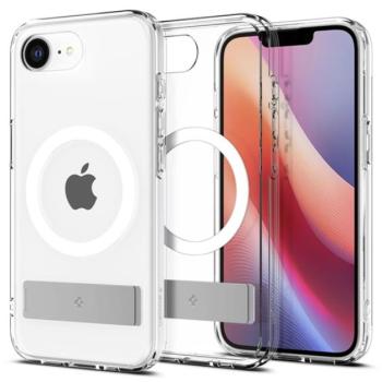 SPIGEN ULTRA HYBRID S műanyag telefonvédő (ütésállóság, légpárnás keret, kitámasztó, MagSafe) ÁTLÁTSZÓ Apple iPhone 16e kép