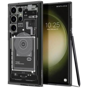 SPIGEN ULTRA HYBRID ZERO ONE műanyag telefonvédő (közepesen ütésálló, Magsafe kompatibilis, légpárnás keret) FEKETE Samsung Galaxy S23 Ultra (SM-S918) kép