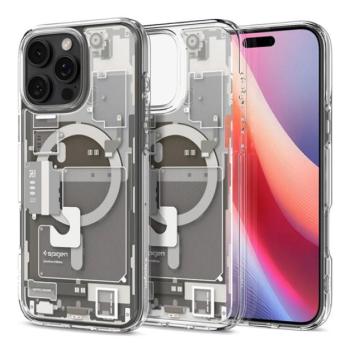 SPIGEN ULTRA HYBRID ZERO ONE műanyag telefonvédő (ütésállóság, légpárnás keret, MagSafe) TITÁN Apple iPhone 16 Pro kép