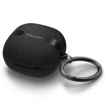 SPIGEN URBAN FIT szilikon tok (karabíner, textil bevonat) FEKETE Samsung Galaxy Buds 2 / Live / Pro kép