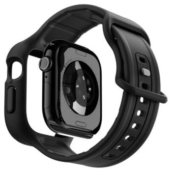SPIGEN VAULT PRO pótszíj (egyedi méret, matt, ütésállóság + szilikon keret) FEKETE Apple Watch Series 10 42mm kép