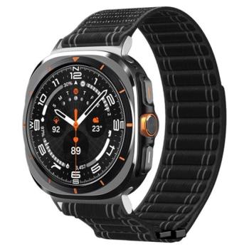 SPIGEN WBF0 pótszíj (egyedi méret, nylon, tépőzáras, állítható) FEKETE Samsung Galaxy Watch Ultra eSIM 47mm (SM-L705) kép