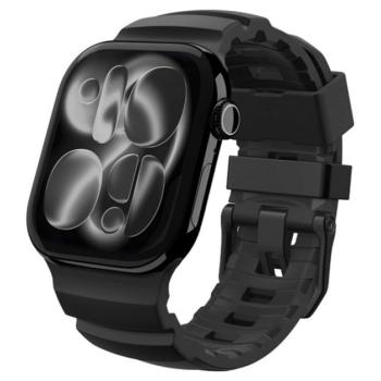 SPIGEN WBS2 pótszíj (egyedi méret, nagy, szilikon, állítható) FEKETE Apple Watch Series 5 44mm, Watch Series 4 44mm, Watch Series 3 42mm kép
