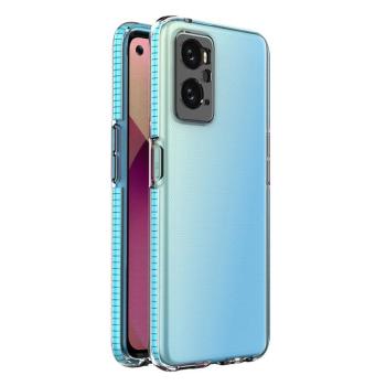 Spring Case Cover Realme 9i, Oppo A36 / A76 / A96 Szilikon tok keret világoskék színnel kép