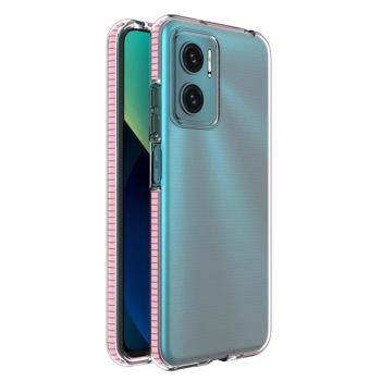 Spring Case Cover Xiaomi Redmi Note 11E /Redmi 10 5G / Redmi 10 Prime+ 5G / Poco M4 5G szilikon tok kerettel világos rózsaszínű kép