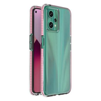 Spring Case Realme 9 Pro szilikon tok keretbe foglalt szilikon tok világos rózsaszínnel kép