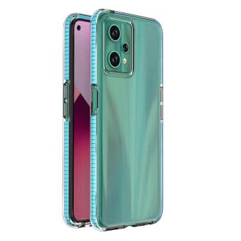 Spring Case Realme 9 Pro szilikon tok kerettel világoskék színben kép