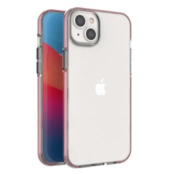 Spring Case tok iPhone 14 Plus szilikon tok kerettel világos rózsaszínű kép
