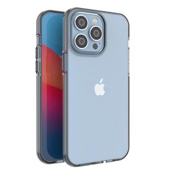 Spring Case tok iPhone 14 Pro Max szilikon tok kerettel fekete kép