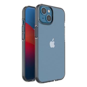 Spring Case tok iPhone 14 szilikon tok kerettel fekete kép