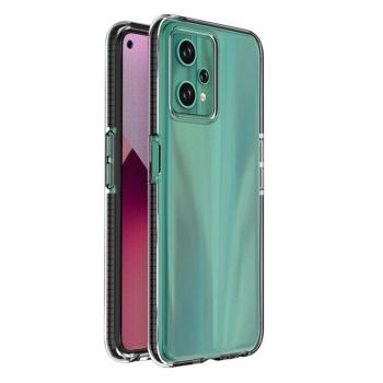 Spring Case tok Realme 9 Pro szilikon tok kerettel fekete kép