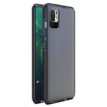 Spring Case tok Xiaomi Redmi Note 10 5G / Poco M3 Pro átlátszó fekete kerettel kép