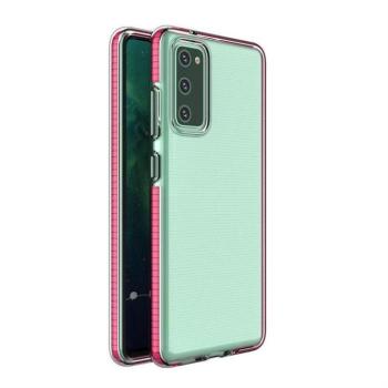 Spring tok Tiszta TPU gél védőtok színes tok Samsung Galaxy A02S EU Sötét Pink kép