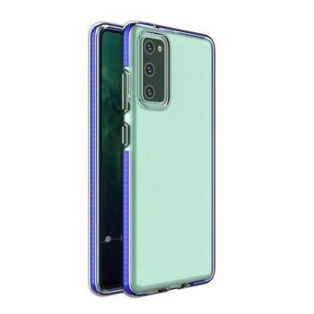 Spring tok Tiszta TPU gél védőtok színes tok Samsung Galaxy A72 4G sötétkék kép