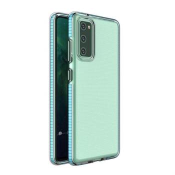 Spring tok Tiszta TPU gél védőtok színes tok Samsung Galaxy A72 4G világoskék kép