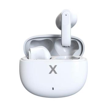 Stereo bluetooth headset vezeték nélküli töltőtokkal, TWS, fehér, Maxlife MXBE-03 kép