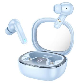 Stereo bluetooth headset vezeték nélküli töltőtokkal, TWS, kék, Hoco EQ6 kép