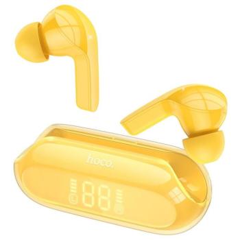 Stereo bluetooth headset vezeték nélküli töltőtokkal, TWS, sárga, Hoco EW39 kép