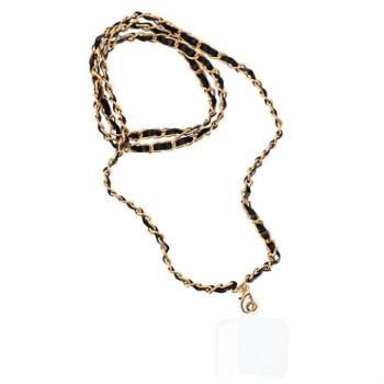 STRAP medál a telefonhoz / zsinór hossza 116cm (58cm a hurokban) / nyakba akasztható - fekete kép