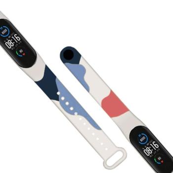 Strap Moro okosóra csereszíj a Xiaomi Mi Band 6 / Mi Band 5 csereszíj Camo fekete (10) tok kép