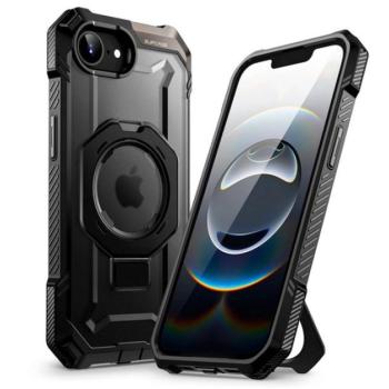 SUPCASE UNICORN BEETLE GRIP MAG defender műanyag telefonvédő (erős ütésállóság, kitámasztó, Magsafe) FEKETE Apple iPhone 16e kép