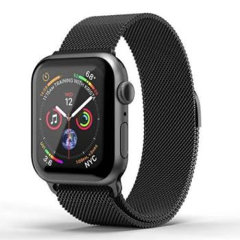 SuperDry óraszíj Apple Watch 38/40/41 mm Series 4/5/6/7/8/SE/SE 2 Chainmail fekete kép