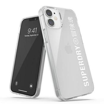 SuperDry Snap iPhone 12 mini átlátszó fehér tok kép