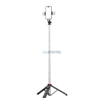 Szelfibot WC13YDS teleszkópos tripod világítással 1.3m - fekete kép