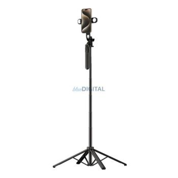 Szelfibot WH181D-Y1S alumínum ötvözet teleszkópos tripod világítással 1.75m - fekete kép