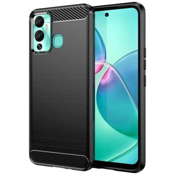Szén tok Infinix Hot 12 Play NFC / Hot 12 Play rugalmas szilikon szén-dioxid borítás fekete kép