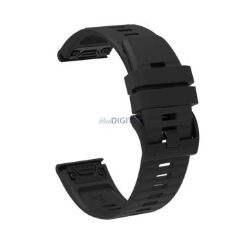 Szilikon csereszíj Garmin Fenix 3/5X/6X/7X Pro - fekete kép