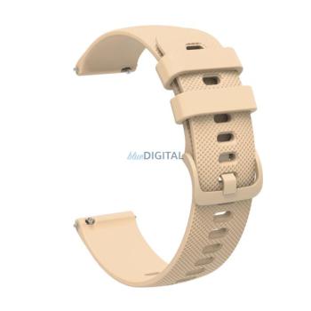 Szilikon csereszíj Huawei Watch GT2 / GT3 (42mm) - bézs kép