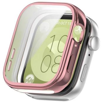 Szilikon keret (BUMPER, ütésálló) RÓZSASZÍN Huawei Watch Fit 3 kép