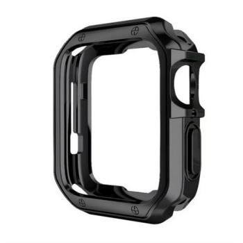 Szilikon keret (BUMPER, ütésállóság) FEKETE Apple Watch Series 10 46mm kép