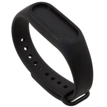 Szilikon keret (egyedi méret, szilikon szíj) FEKETE Xiaomi MI Band 2 kép