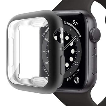 Szilikon keret (ütésálló) FEKETE Apple Watch Series 7 45mm kép