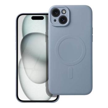 Szilikon Mag Cover tok Magsafe kompatibilis iPhone 15 PLUS világoskék színben kép
