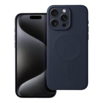 Szilikon Mag Cover tok Magsafe kompatibilis iPhone 15 PRO MAX kék titánium kép