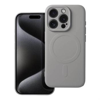 Szilikon Mag Cover tok Magsafe kompatibilis iPhone 15 PRO titánium szürke kép