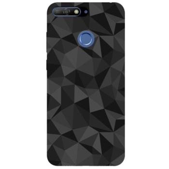 Szilikon telefonvédő (3D, gyémánt minta) FEKETE Huawei Y6 Prime (2018) kép