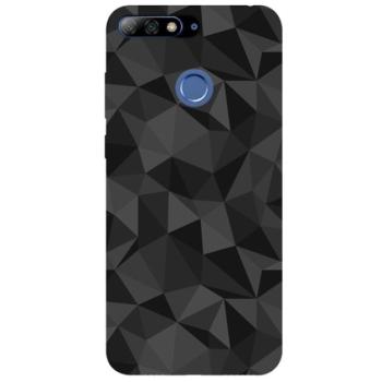 Szilikon telefonvédő (3D, gyémánt minta) FEKETE Huawei Y7 Prime 2018 (Y7 2018) kép