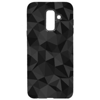 Szilikon telefonvédő (3D, gyémánt minta) FEKETE Samsung Galaxy A6+ (2018) SM-A605F kép