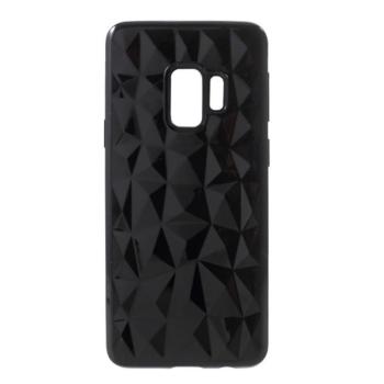 Szilikon telefonvédő (3D, gyémánt minta) FEKETE Samsung Galaxy S9 (SM-G960) kép