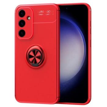 Szilikon telefonvédő (asztali tartó, tartógyűrű, 360°, mágneses) PIROS Samsung Galaxy S23 FE (SM-S711) kép